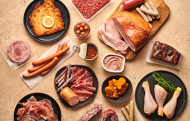 Abbildung von Fleisch und Fleischerzeugnissen